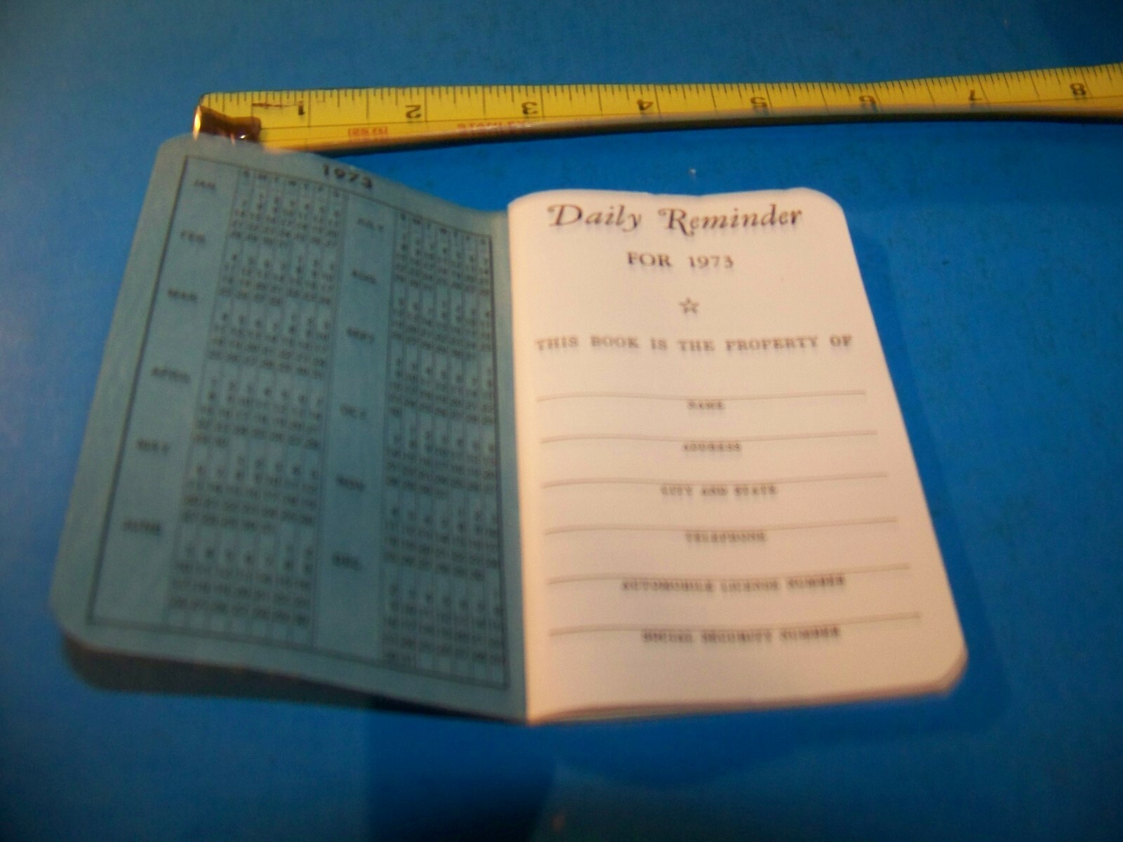 Niagara Brand Farmers “Daily Reminder” Memo Booklet Vintage 1973