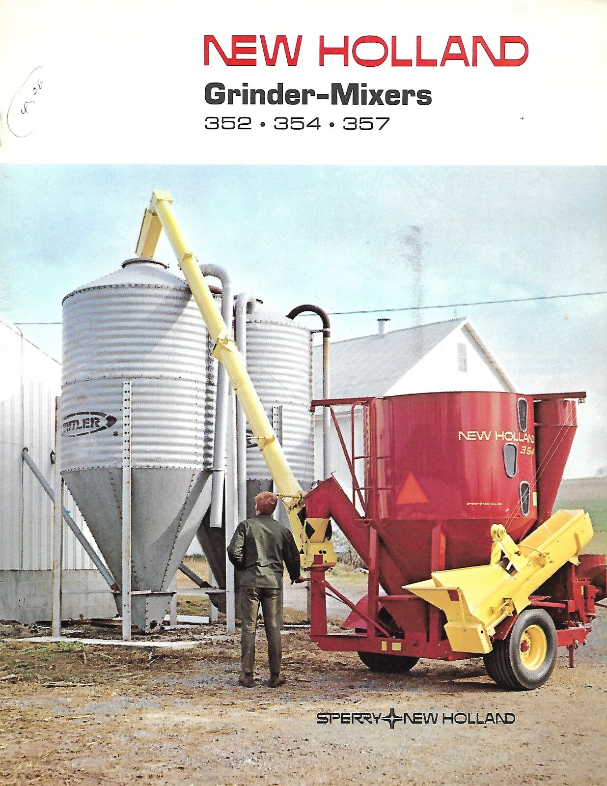 Farm Equipment Brochure – New Holland – 352 354 357 – Grinder-Mixer 1973 (F7918)