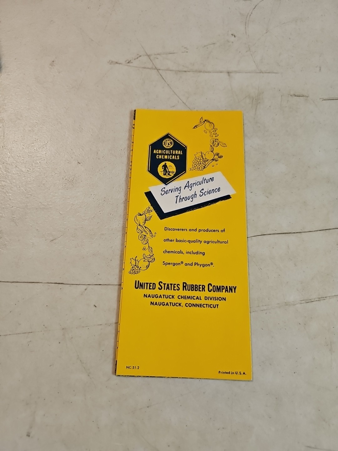 Vintage 1951 United States Rubber Co Aramite 15W For Mite Control Brochure