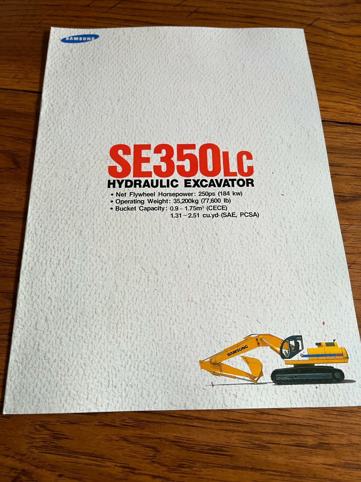 Samsung SE350LC Hydraulic Excavator Brochure FCCA