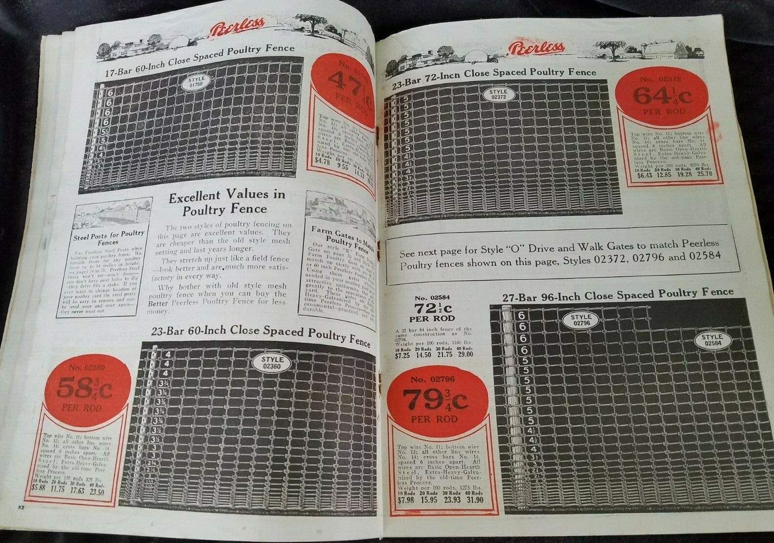 1922 Catalog PEERLESS Wire & Fence Co Cleveland OH Posts Roofing Paint Factories