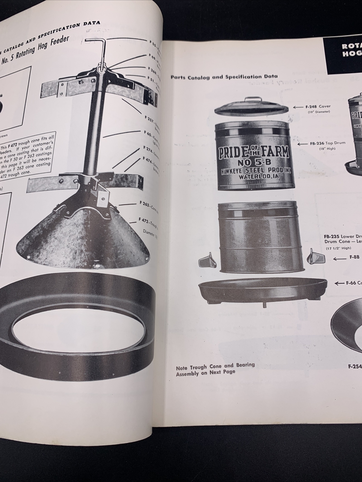1960’s Hawkeye Steel Prod. Pride Of The Farm Repair Parts Catalog Waterloo Iowa