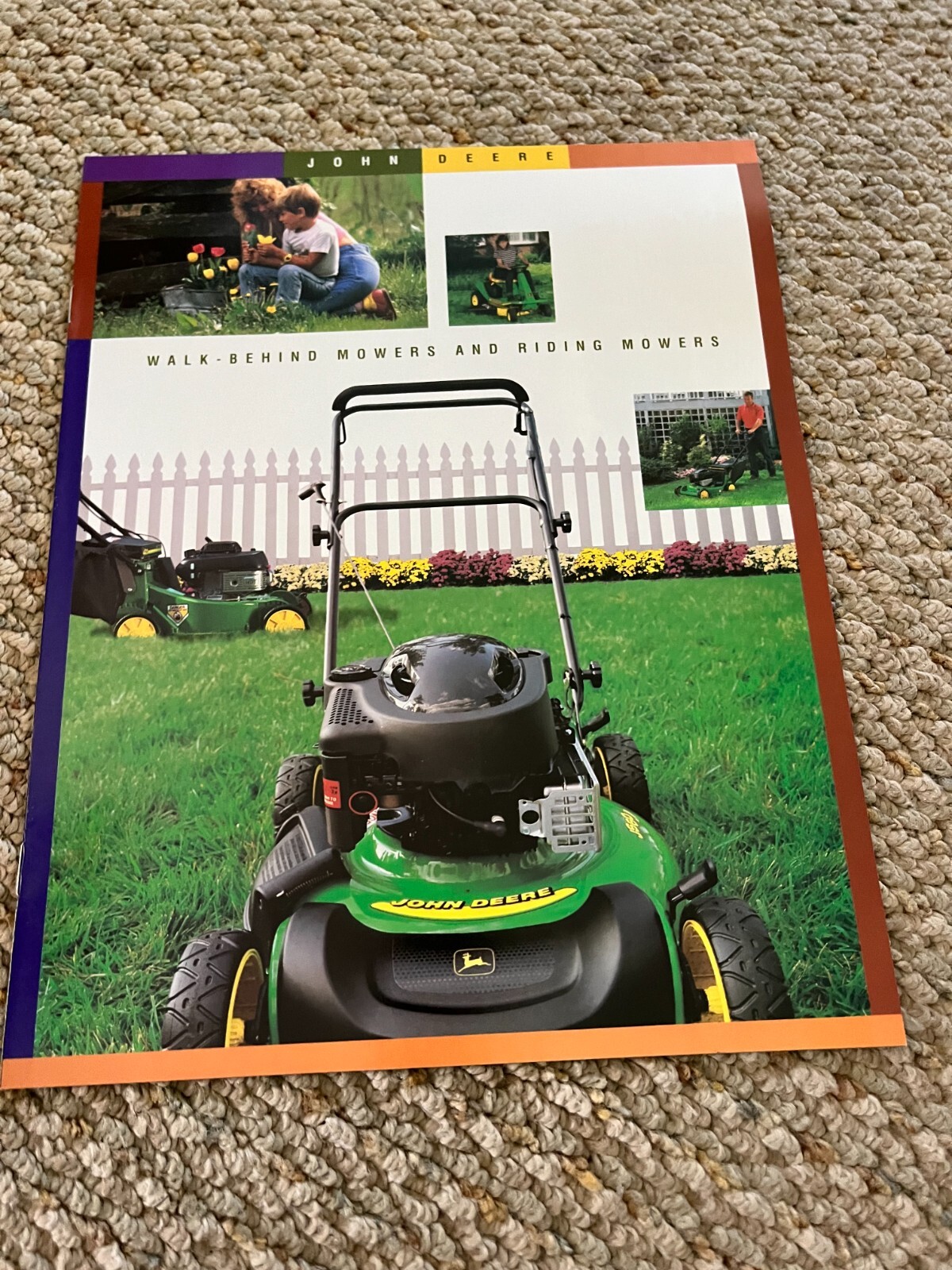 John Deere Walk Behinds Riding Mowers for 1998 Brochure FCCA
