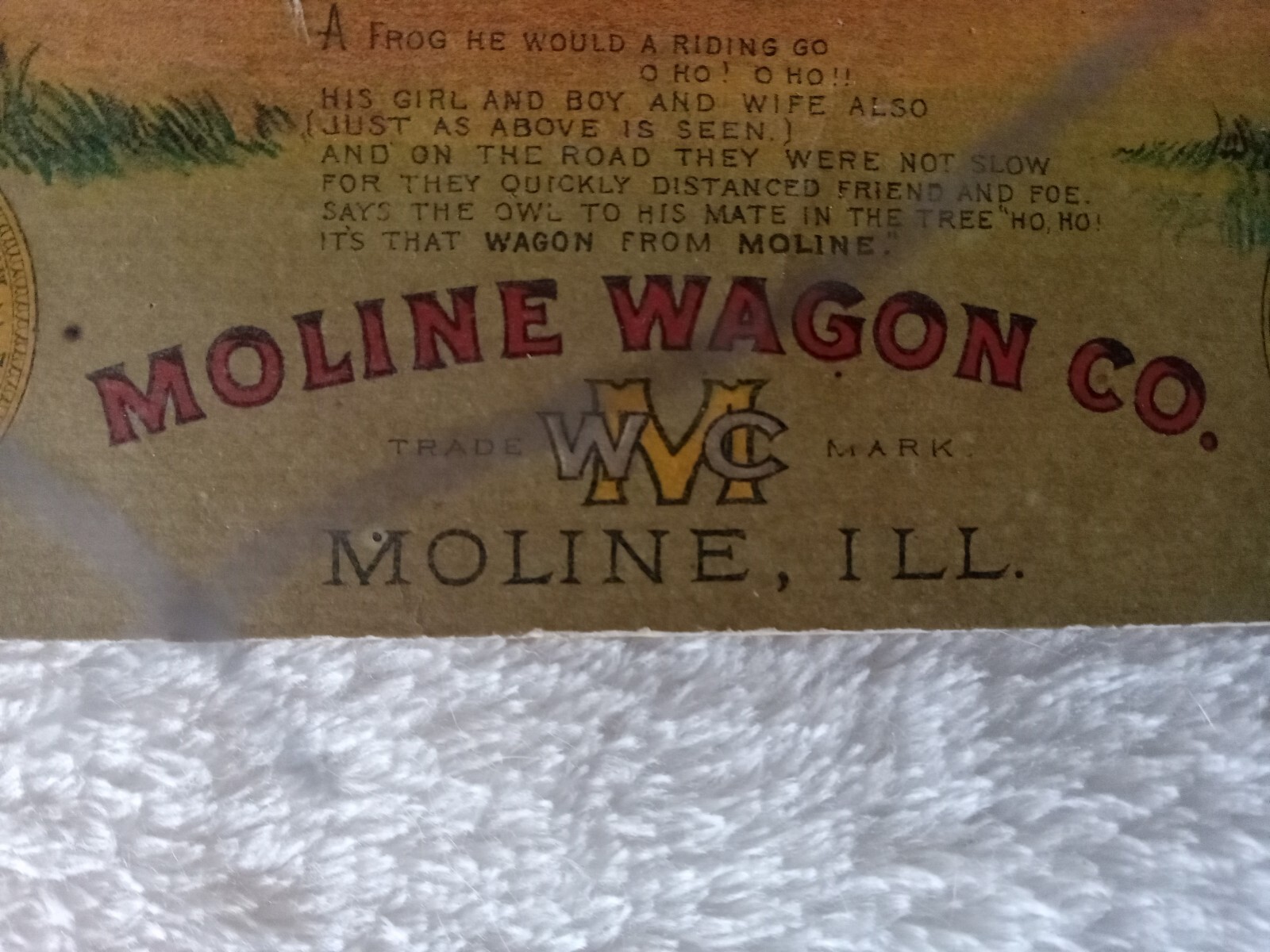 ORIGINAL Pre John Deere Moline Wagon Co. Advertisement 1880’s Moline, Illinois