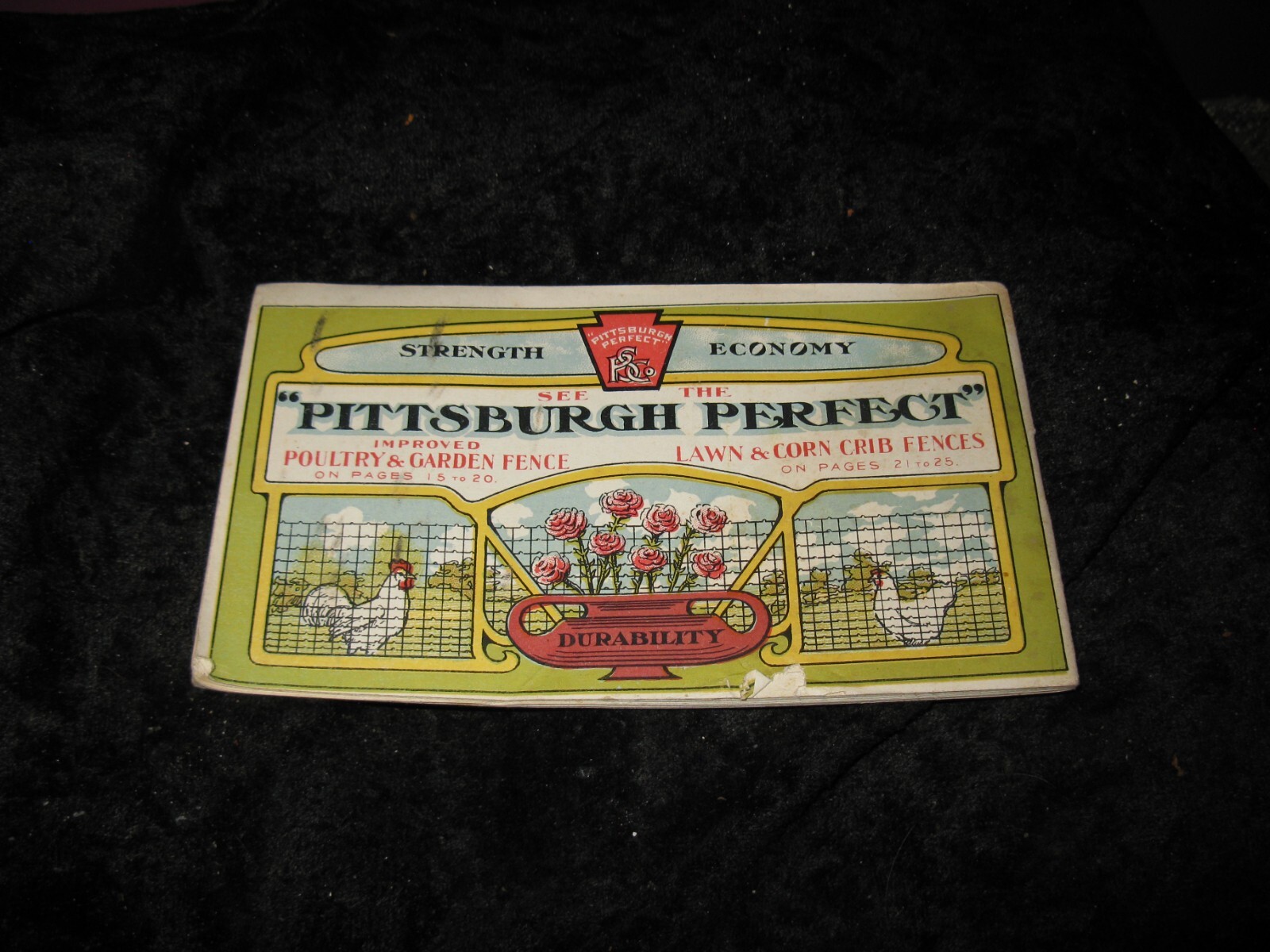 1907 PITTSBURGH PERFECT FENCE, Advertising Brochure (40 Pages) Barbed Wire