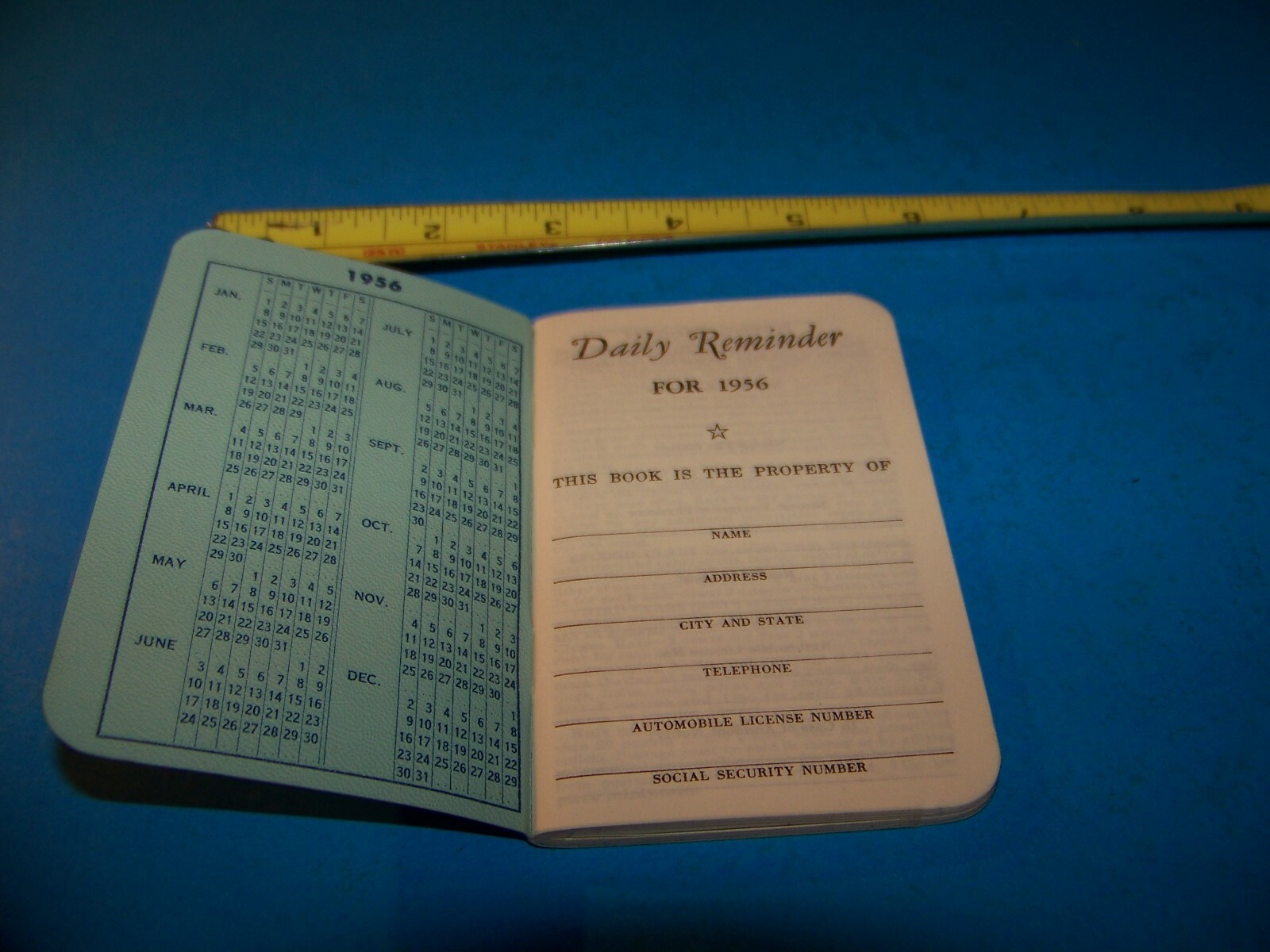 Niagara Brand Farmers “Daily Reminder” Memo Booklet Vintage 1956