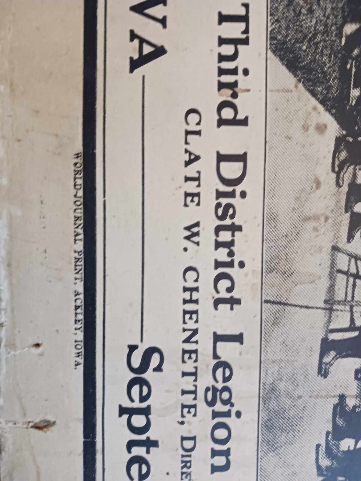 1925 DAIRY CATTLE CONGRESS POSTER SIGN LEGION BAND WATERLOO ACKLEY IOWA 22″ X 14