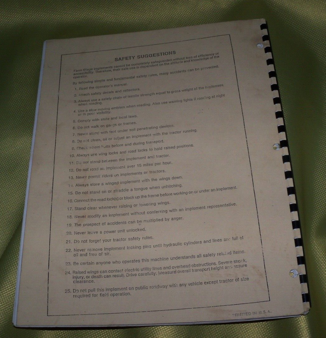 SUNFLOWER 1441 FLEXIBLE DISC 4 SECTION 25′-35′ OPERATORS MANUAL