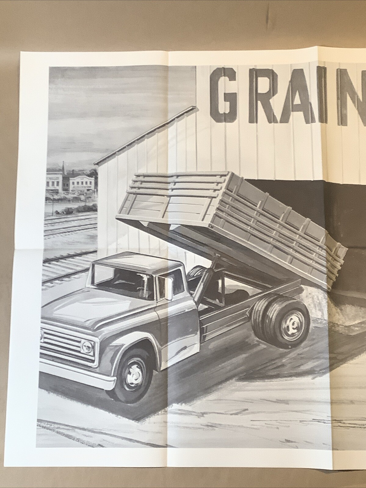 Vintage Moor Man’s Poster Quincy Illinois Grain Trip INV-AA01T