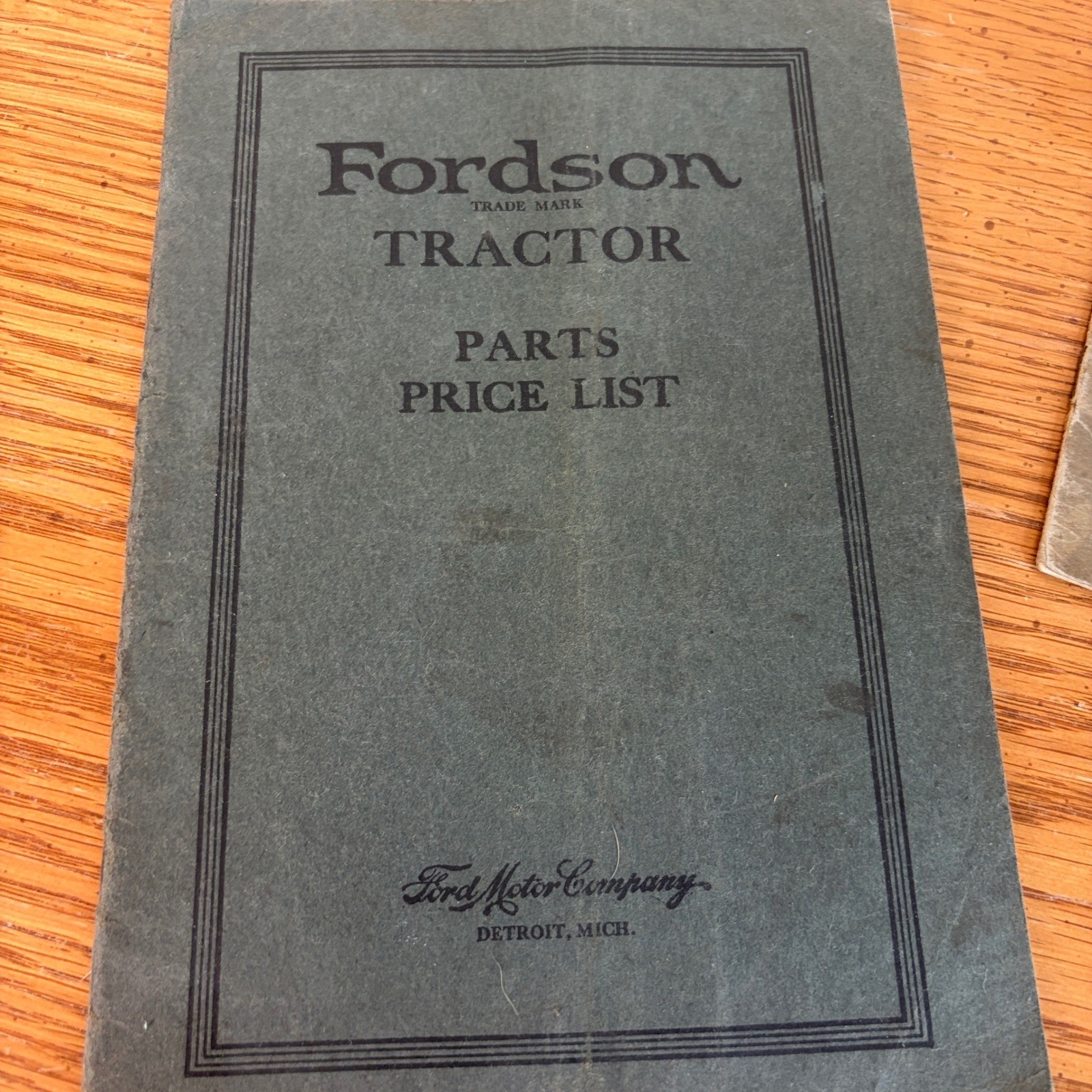 Vintage 1921 Fordson Tractor Manuals Parts List Schedule of Repair Charges Lot 4
