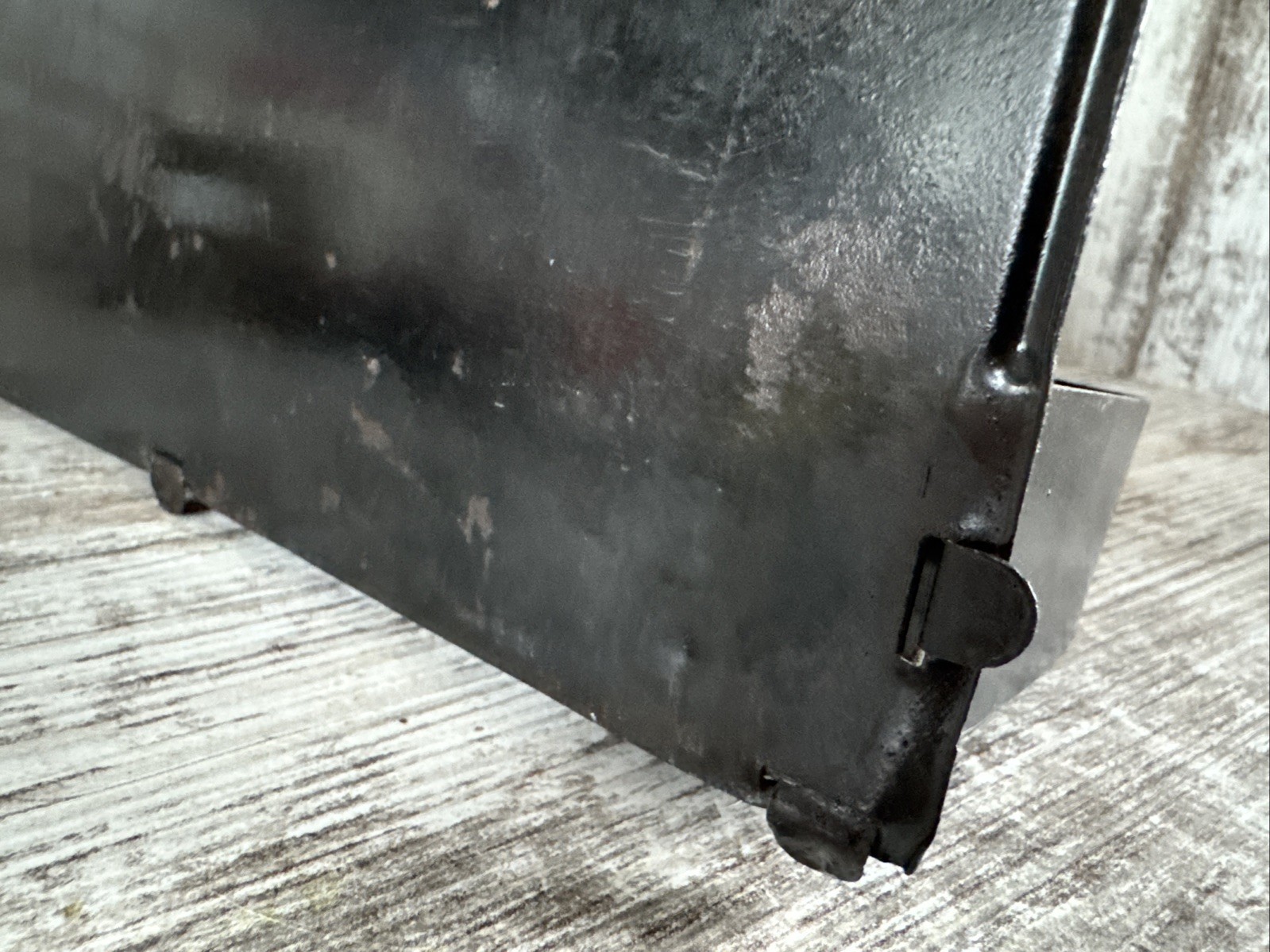 Tin Match Holder? Comb Holder? Spencer & Riley Farm Implements Menominee Mich