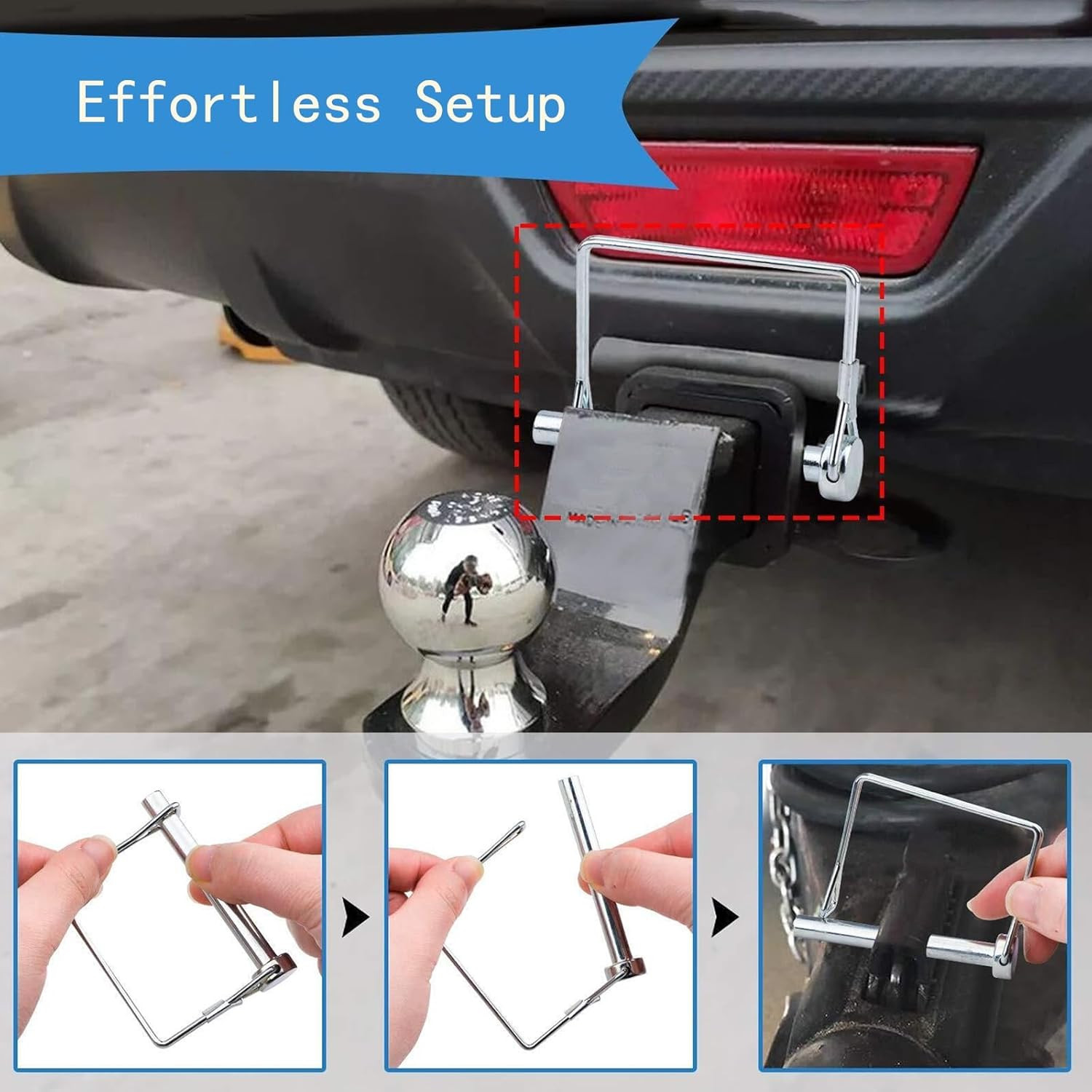 2 Pack 15/32″ X 2-3/4″ Heavy Duty Trailer Hitch Lock Pin – High Strength Carbon