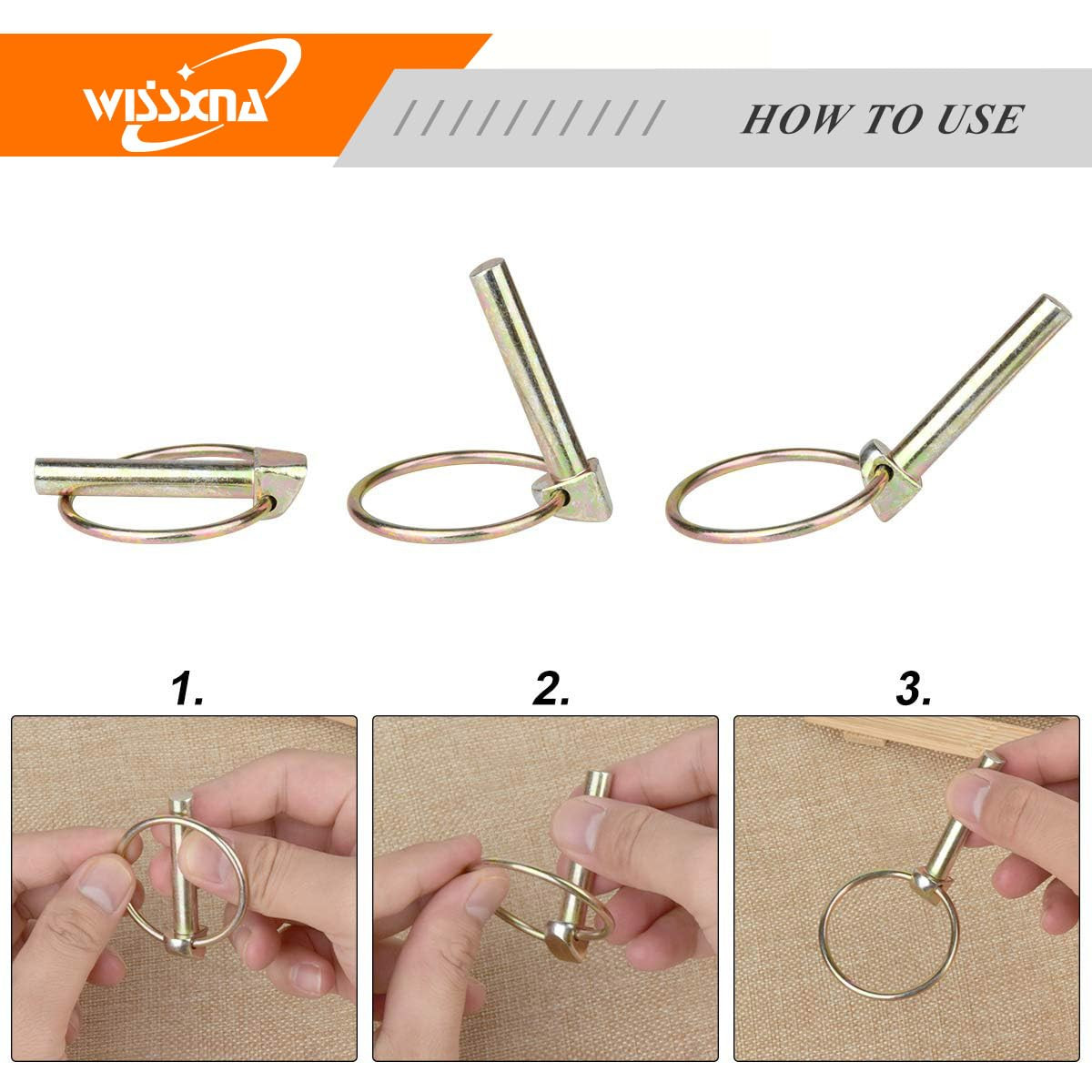 6PCS Heavy Duty PTO & Hitch Pins with Clips for Trucks & Trailers