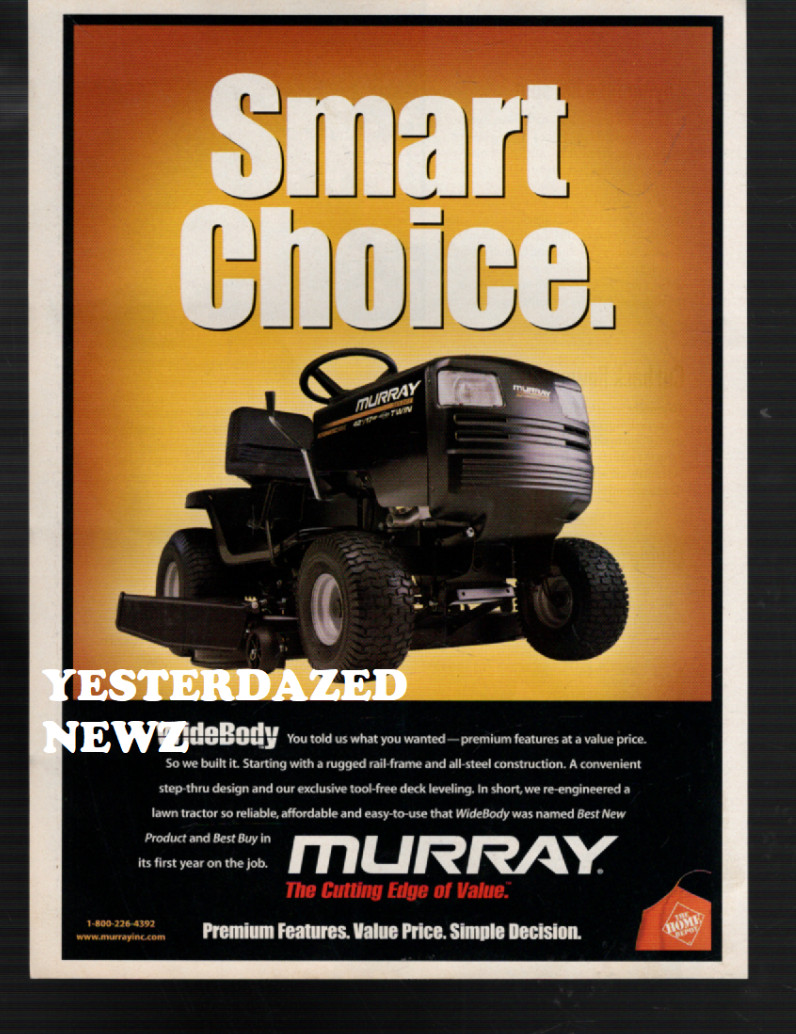 1999 Print Ad for Murray lawn tractors “The Cutting Edge of Value”