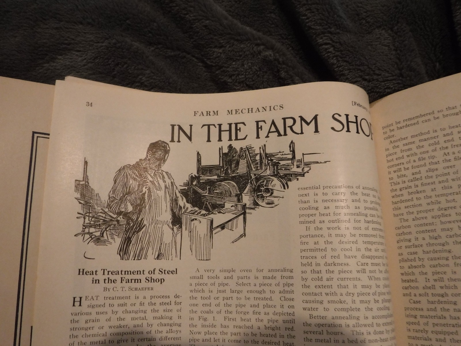 FARM MECHANICS FEB 1928 MAGAZINE Farm Improvements Machinery Equipment Building