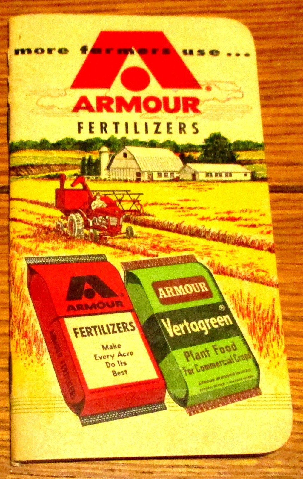 1962 Armour Fertlizers Farmers Calendar and Note Booklet UN-MARKED NICE!!