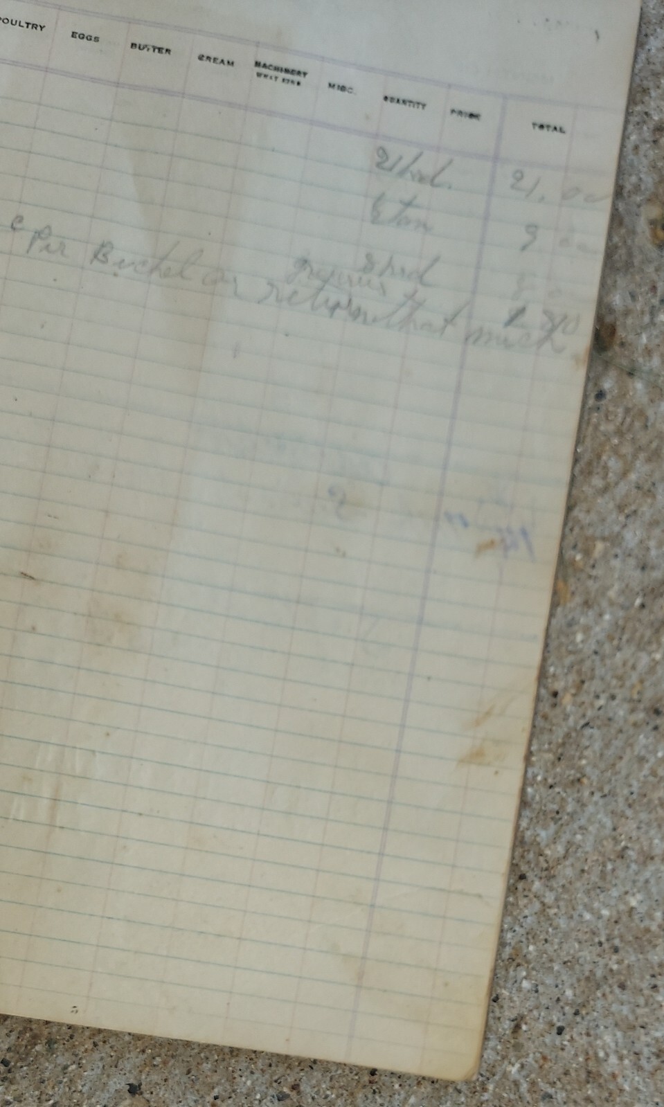 1919 The Simplicity Farm Record Wm. Walton Nephews Freeport IL Dry Goods Store