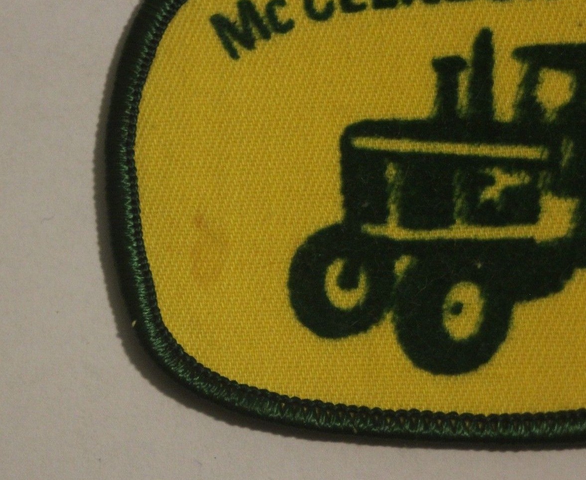 McClendon Motors Tractor Farm Agriculture Velveted Embroidered 2pc Patch Badge