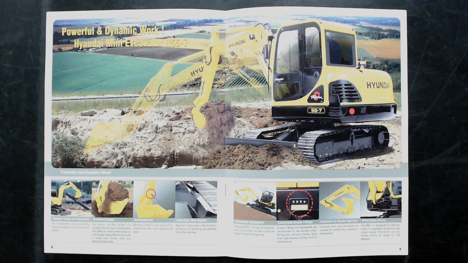 Hyundai Rolex 55-7 Mini Excavator Brochure 2004 Construction Equipment