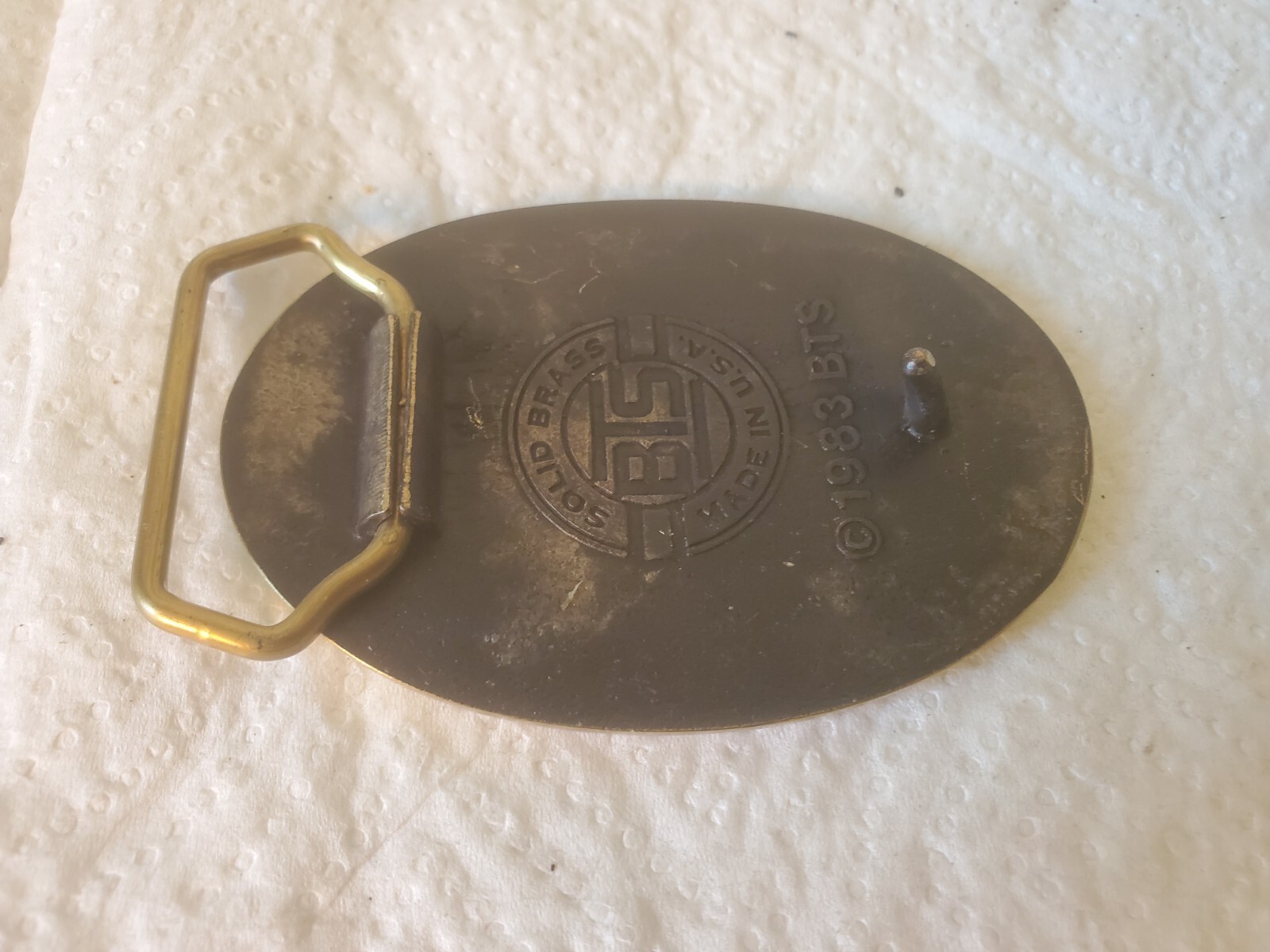 Metal Belt Buckle Herschel Corporation 100 Years 1886 1986 Serving Agriculture