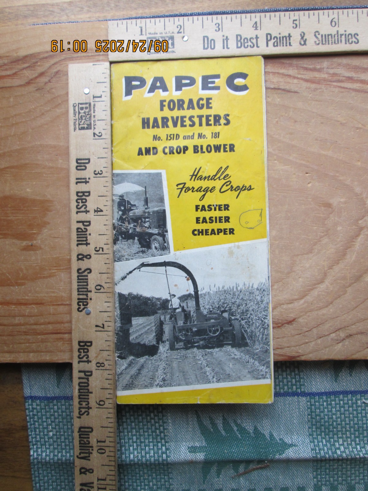 papec forage Harvesters #151D & #181 & crop blower brochure