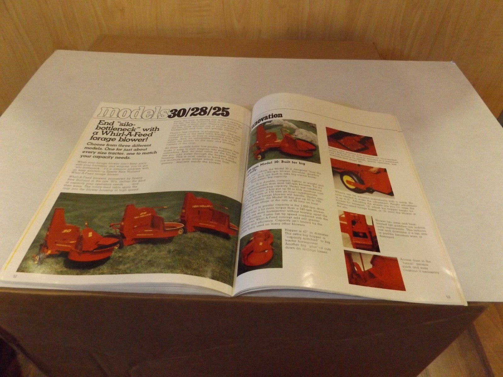 1978 SPERRY NEW HOLLAND FORAGE EQUIPMENT. LIT # 31000801 12/78