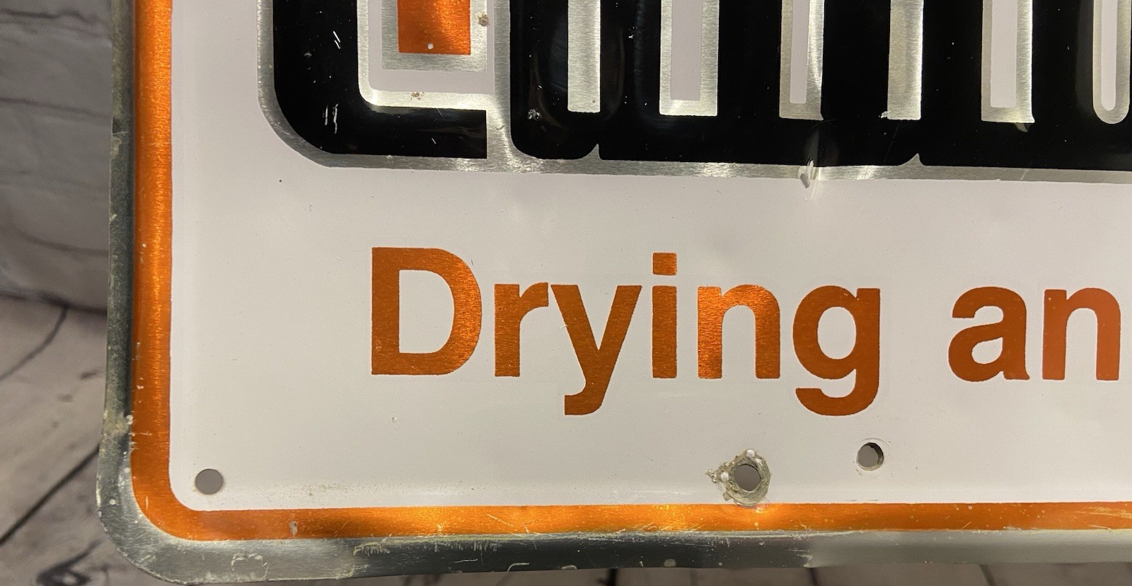 Caldwell Drying And Aeration Sign Farming Agriculture Tin Metal