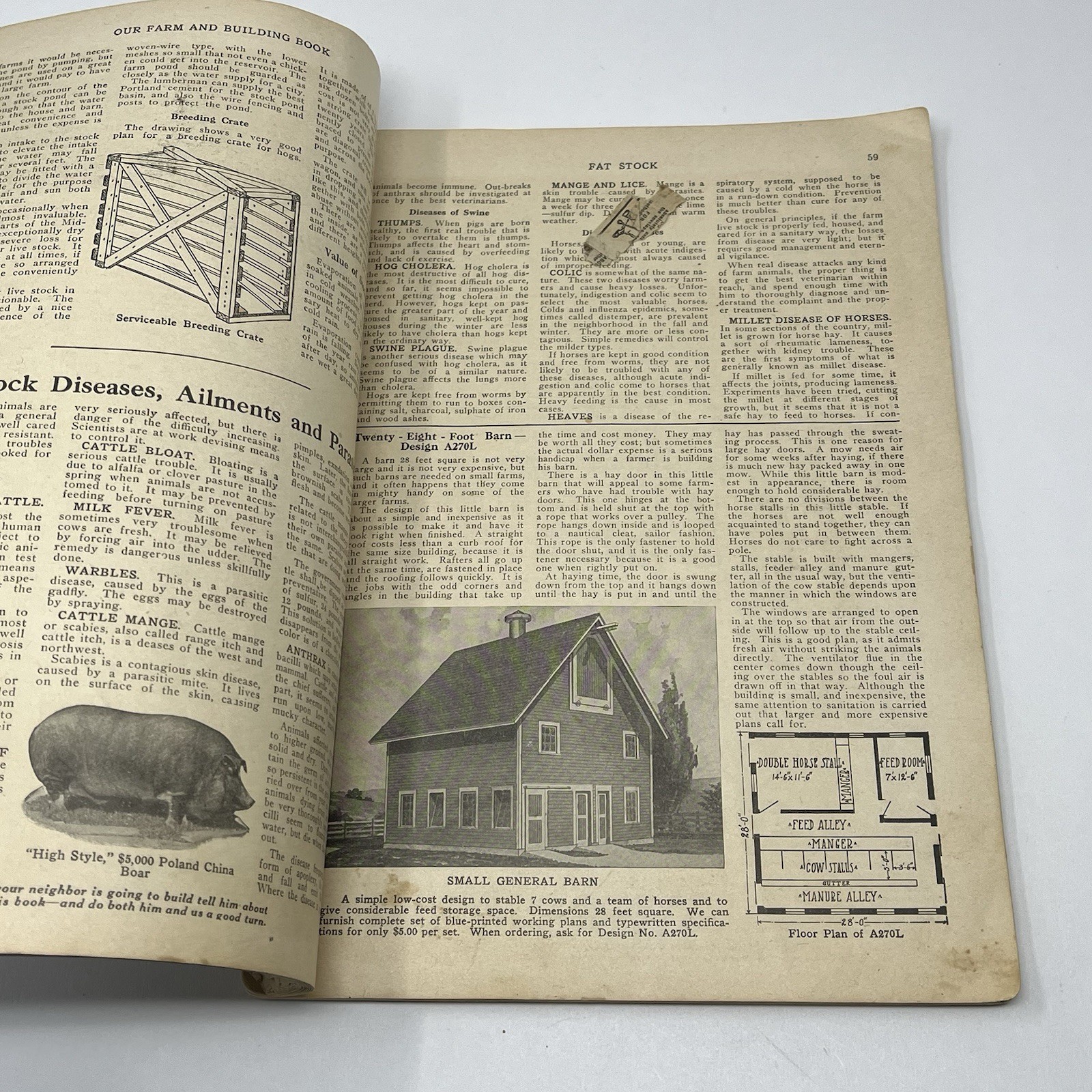 1920’s Blueprint Plans Catalog Barns Homes Farm Dairy Cattle Horse Hogs Orchard
