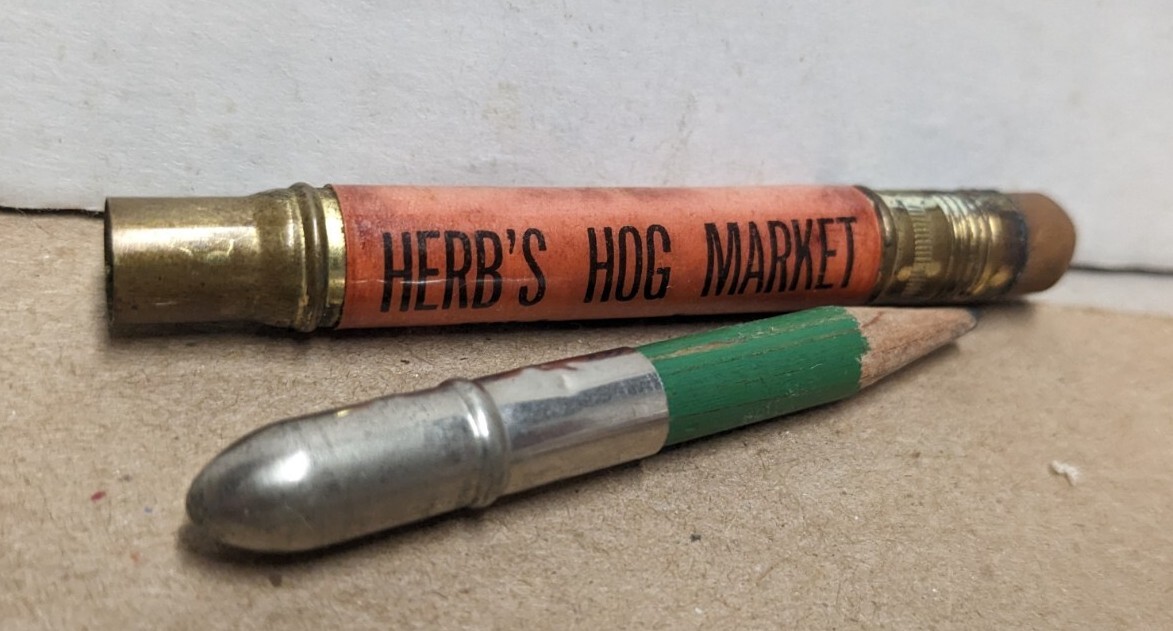 Vintage Herb’s Hog Market Phone 1 Elkhorn Iowa Ia Bullet Pencil
