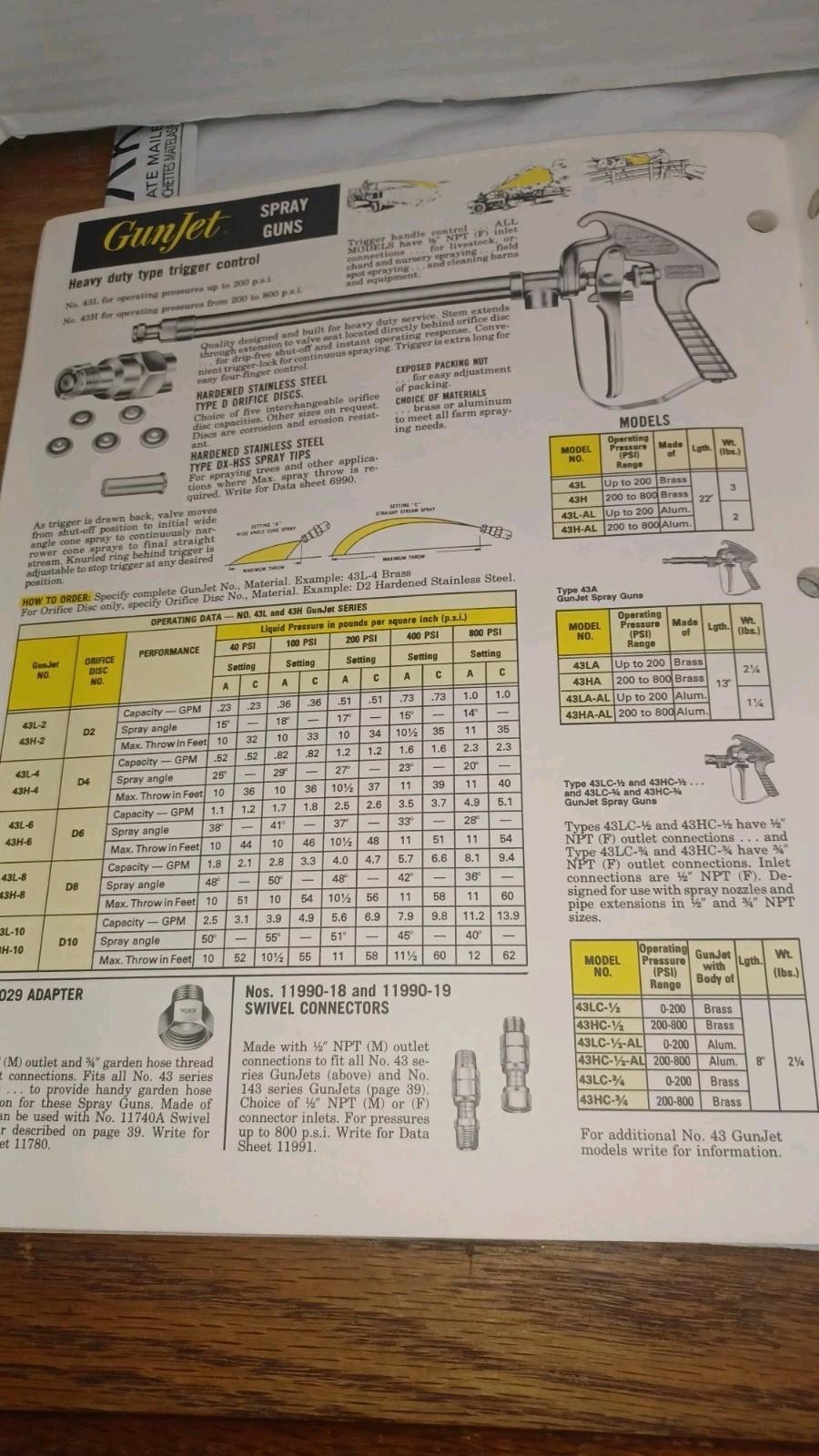 Vintage TeeJet Farming Vintage Catalog 37 Agriculture Spray Nozzles Manual