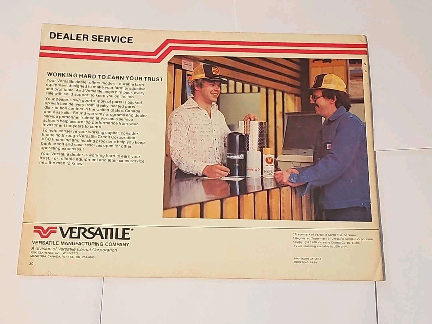 Versatile 555 4WD Tractor Color Sales Brochure Complete