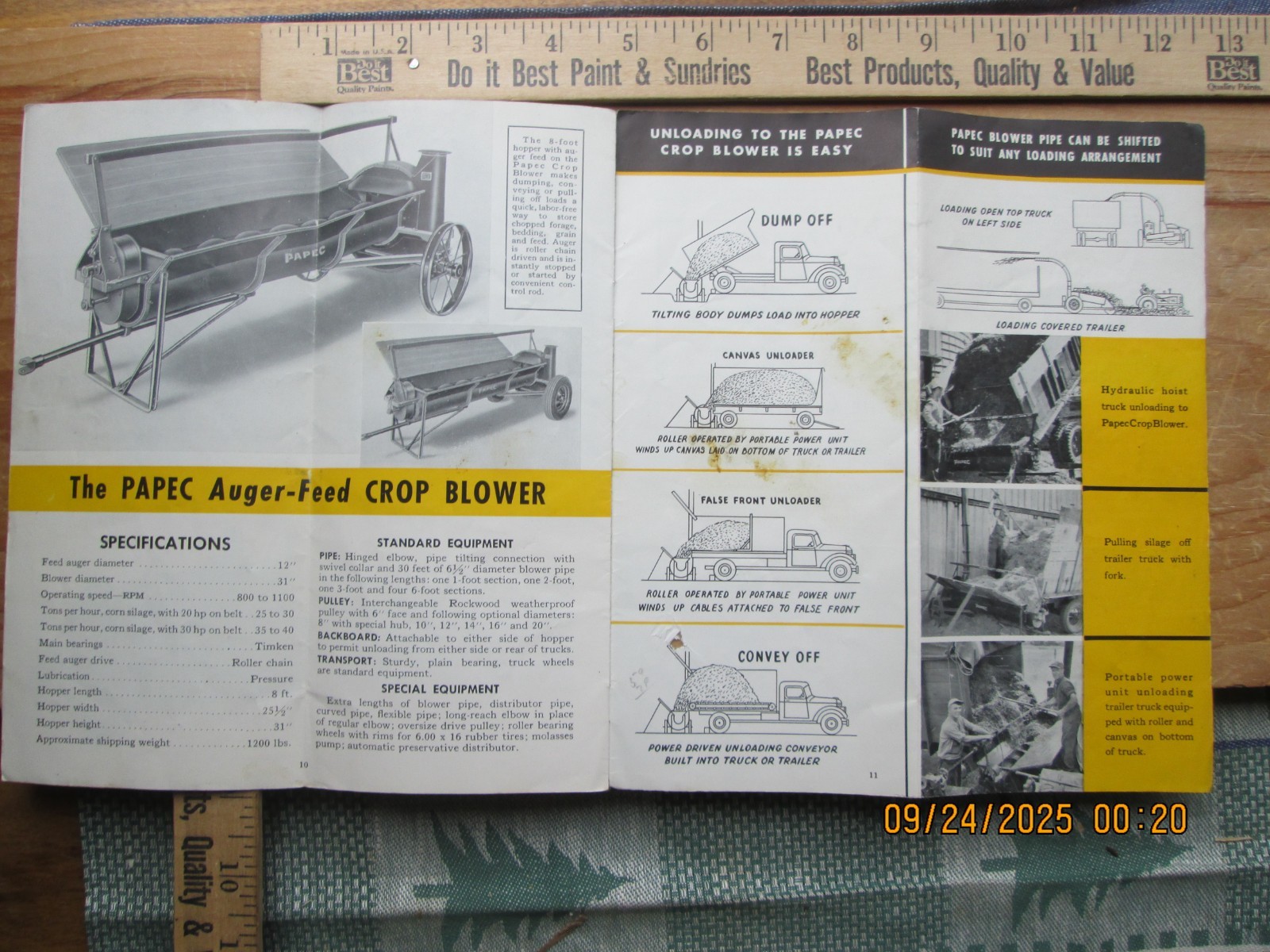 papec forage Harvesters #151D & #181 & crop blower brochure