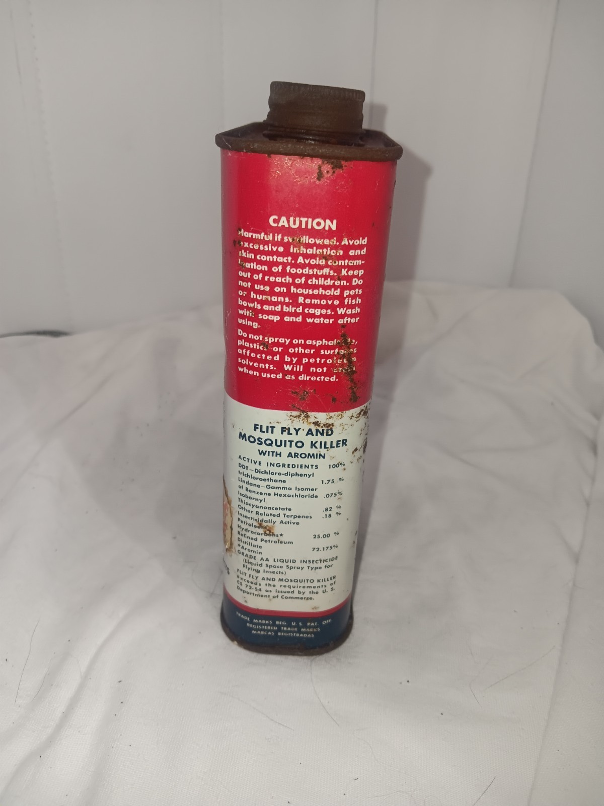1940’s-ESSO Flit Fly and Mosquito Killer-EMPTY- Pint Vintage Metal Can-FREE SHIP