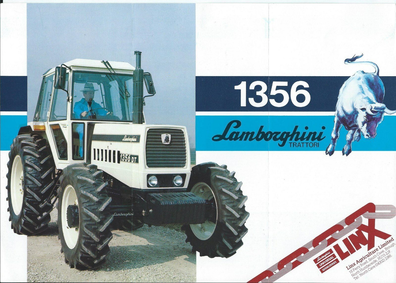 Farm Tractor Data Sheet – Lamborghini – 1356 – c1980’s – Brochure (F7206)