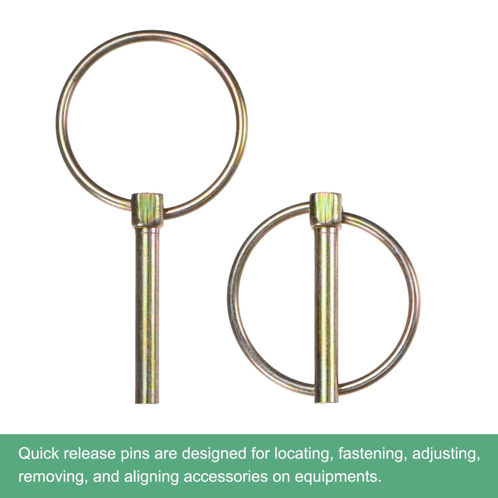 6-Pack 3/16″ Linch Pin with Ring 1-3/8″ Carbon Steel Lynch Pin Trailer Pins f…