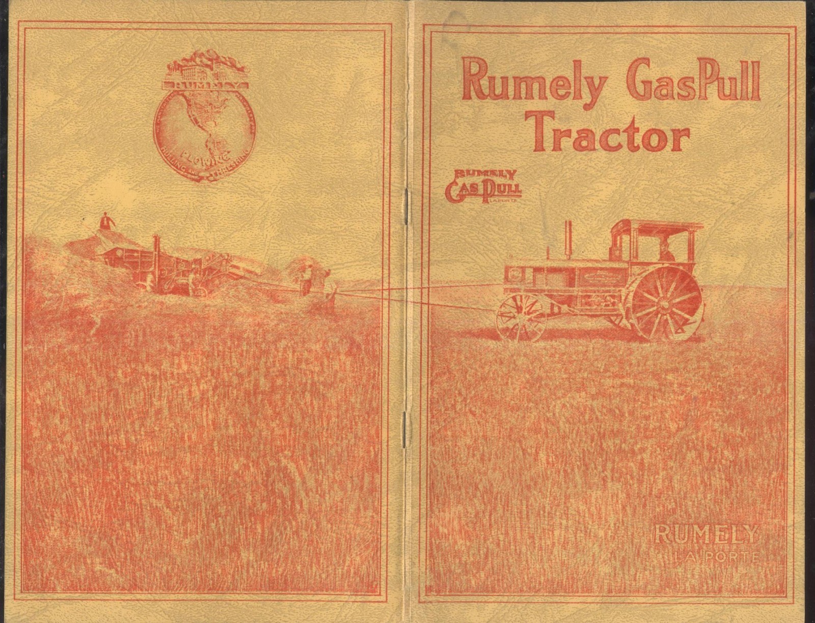 Early 1900’s Rumely GasPull Farm Tractor Equipment Sales Promo Brochure Adv