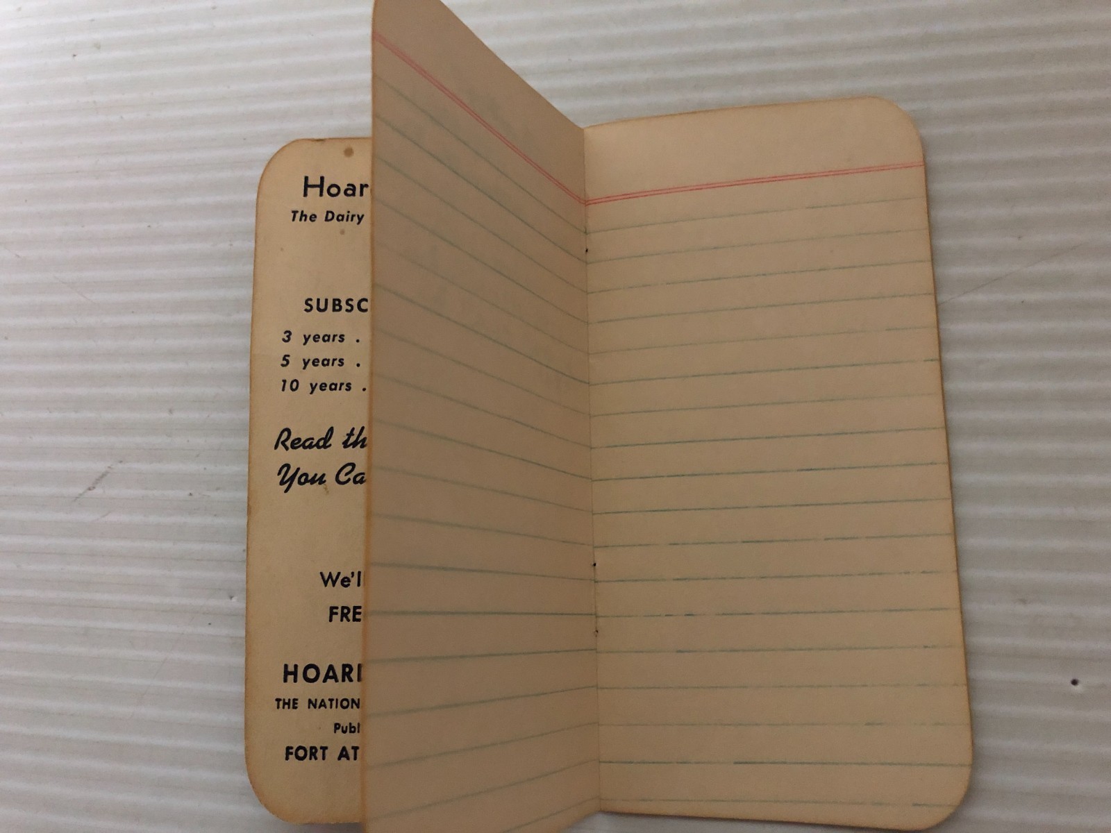 Vintage HOARD’S DAIRYMAN Memo Book Fort Atkinson Wisconsin 1963