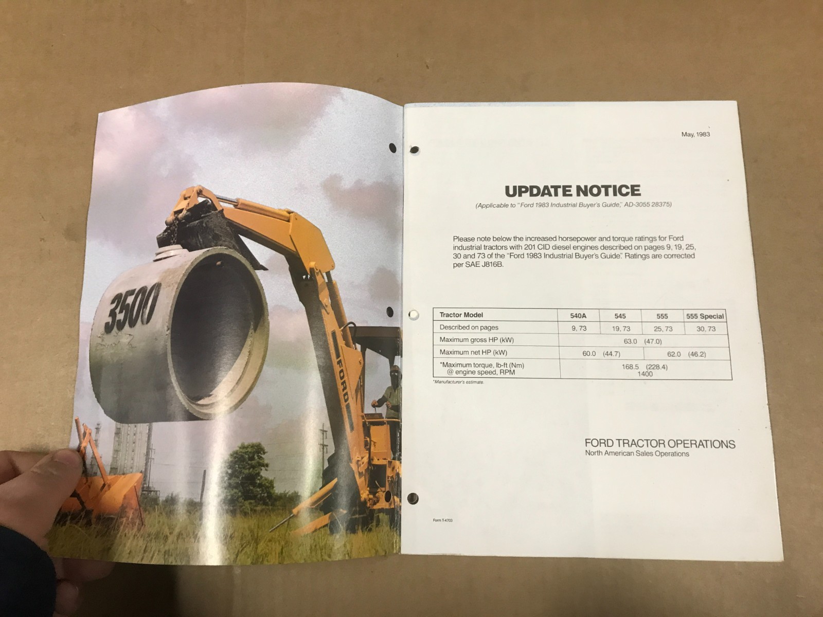 Vintage 1983 Ford Tractors Industrial Buyer’s Guide