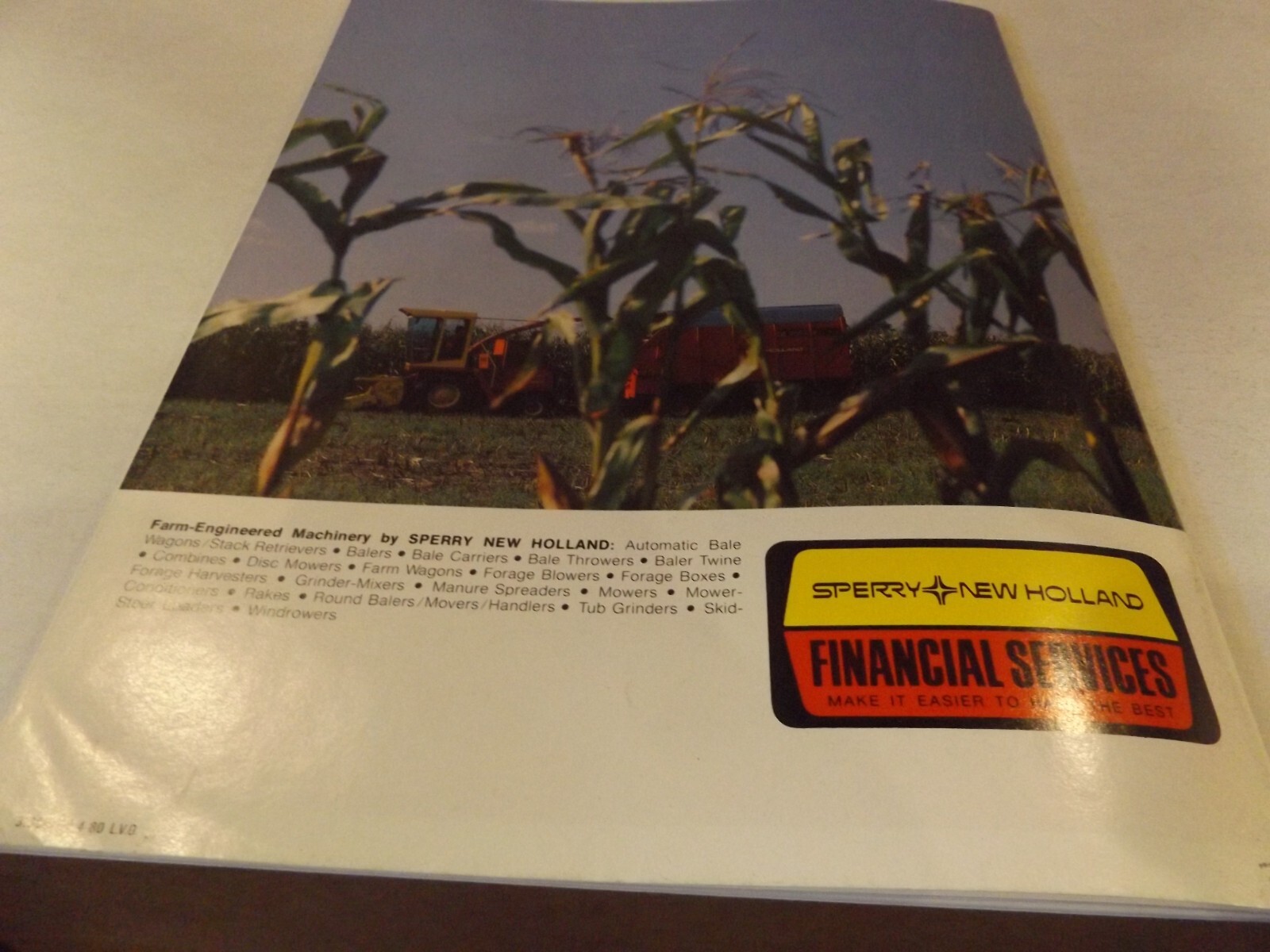 1980 SPERRY NEW HOLLAND FORAGE EQUIPMENT. LIT # 31000802 4-80