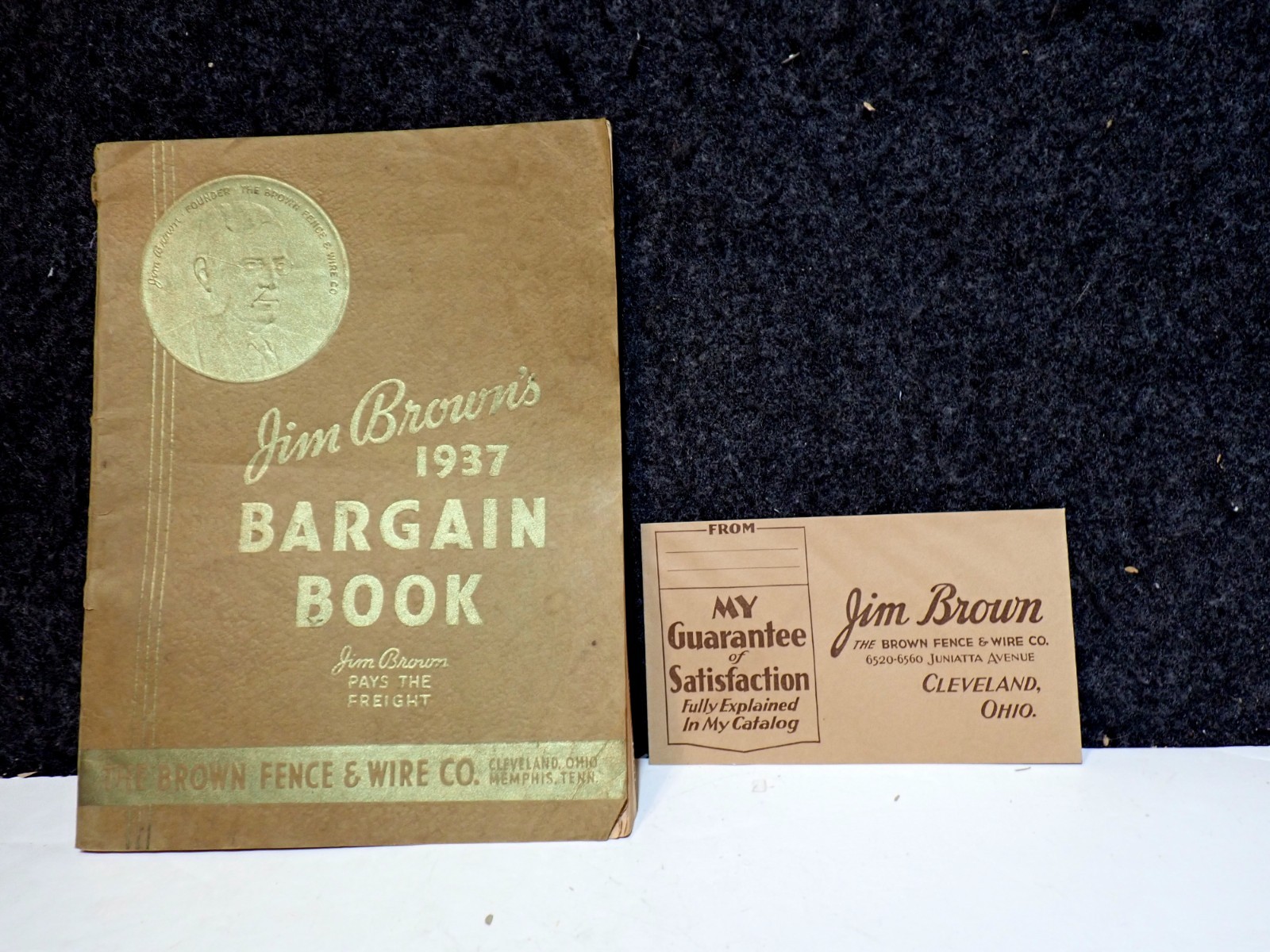 1937 JIM BROWN’S FENCE & BARB WIRE PAINT HORSE HARNESS STOVE FARMING CATALOG