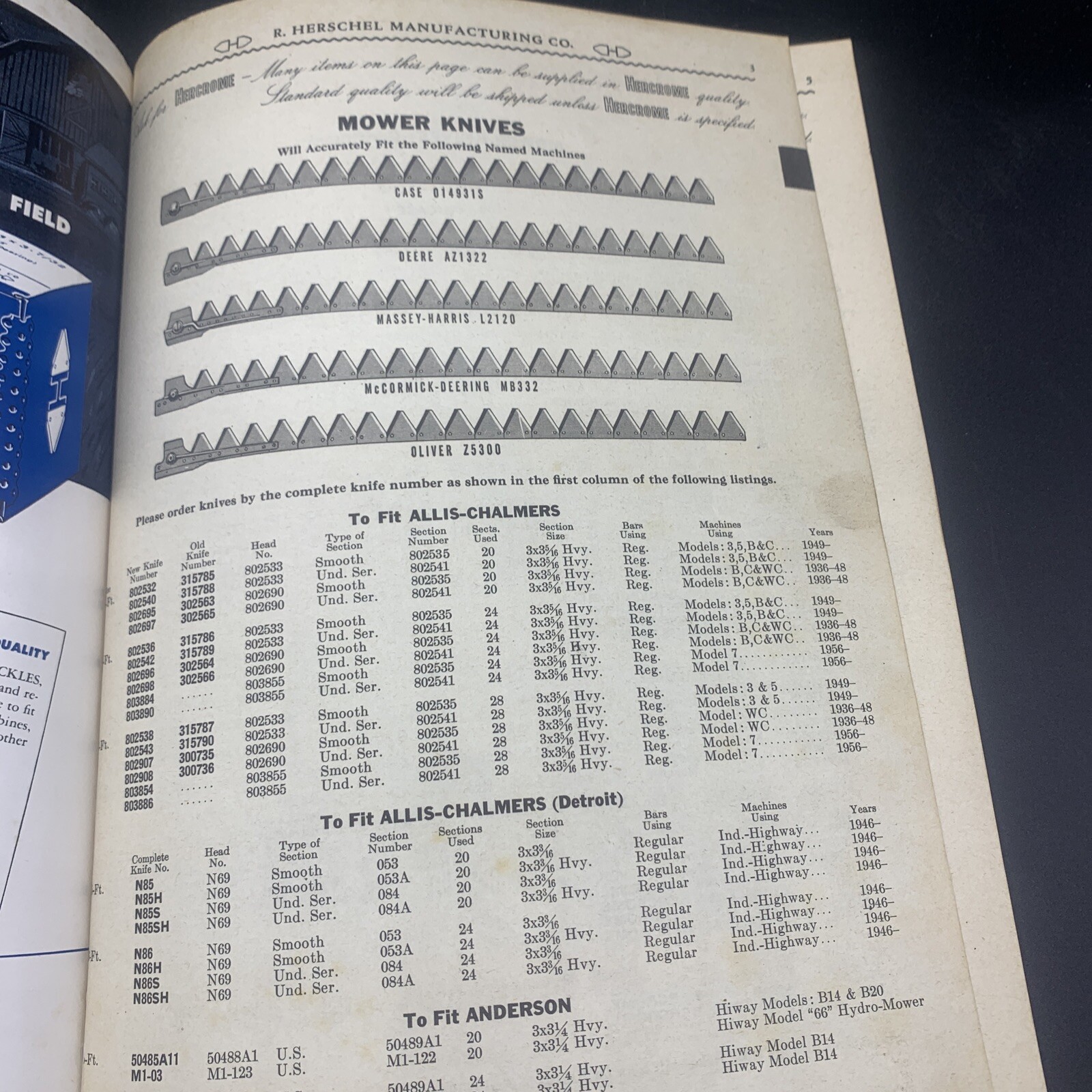1959 Des Moines Iron Co Repair Parts Catalog Mowers/Combines/Swathers/Harvester