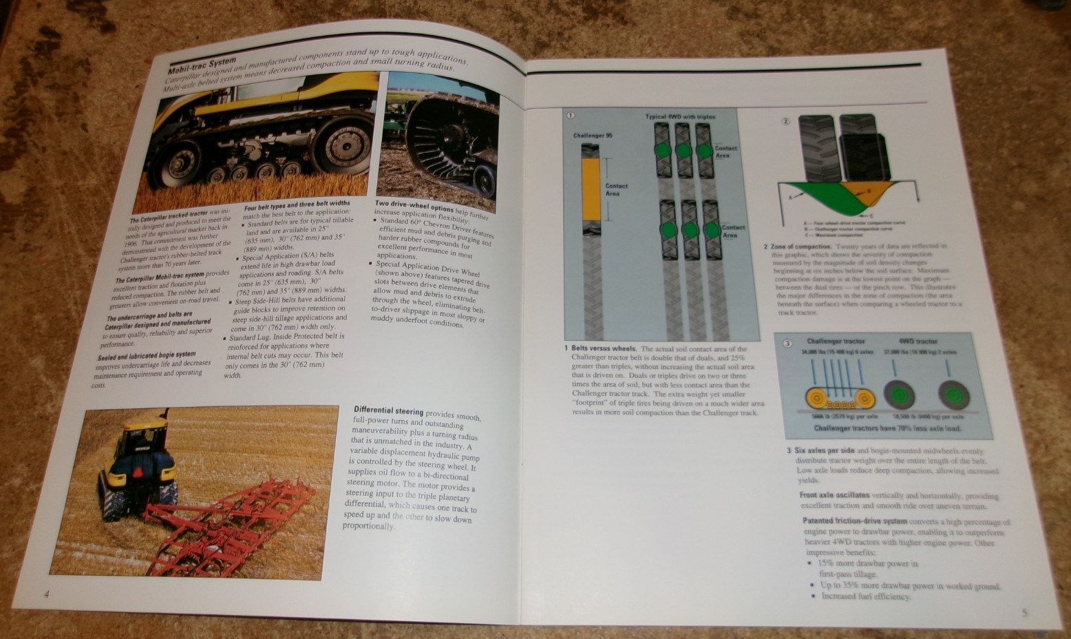 1998 CAT challenger 95E tractor brochure in nice shape used