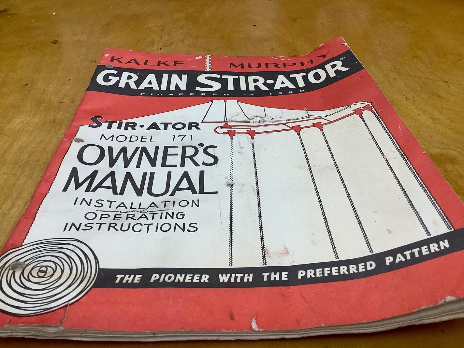 DMC Kalke-Murphy Owner’s Manual Model 171 Grain Stir-Ator in good used condition