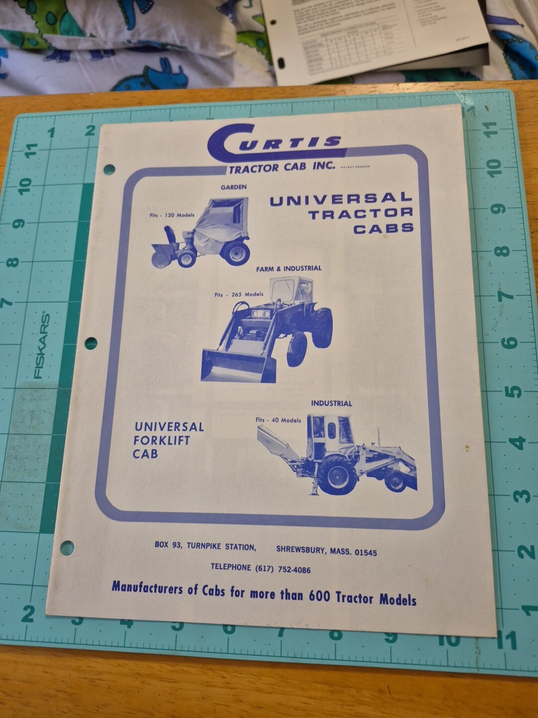 1970’s? Curtis Cabs Brochure Universal Tractor Cabs Gravely Case Cub Cadet Etc