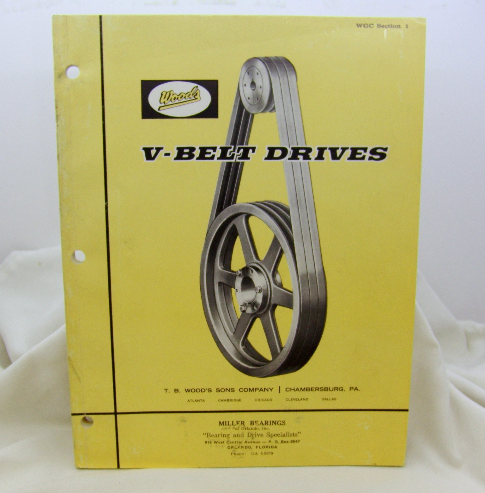 Vintage Wood’s V-Belt Drives Manual – WGC Section 1! Circa 1961! – NO RESERVE!