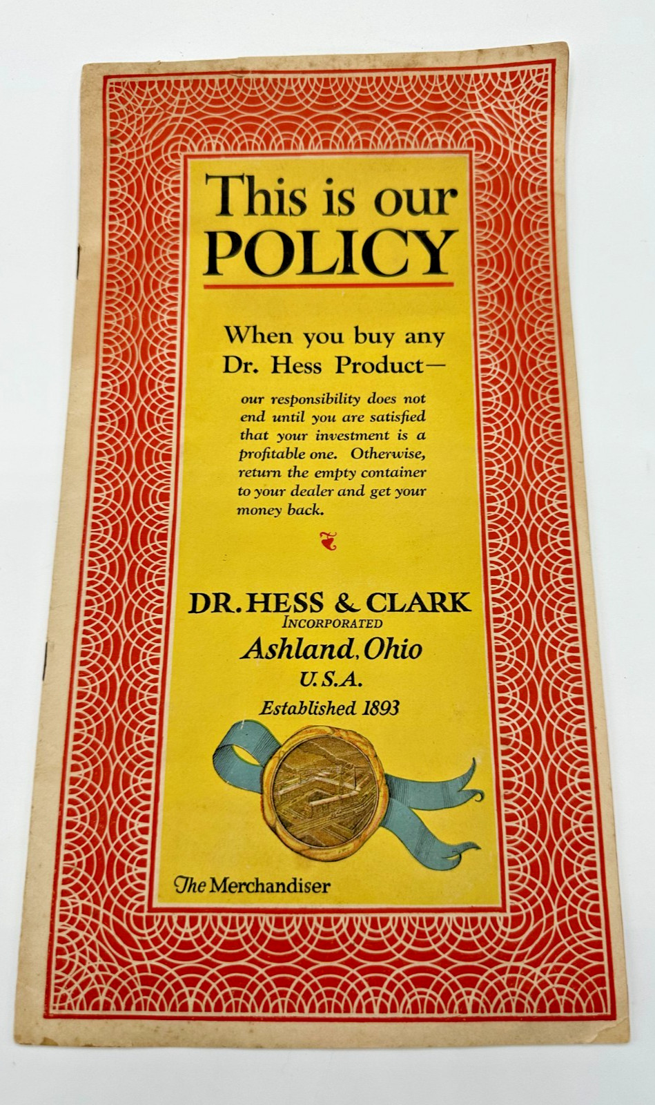 Dr. Hess 1920’s Merchandiser Catalog Products Killer Color Graphics
