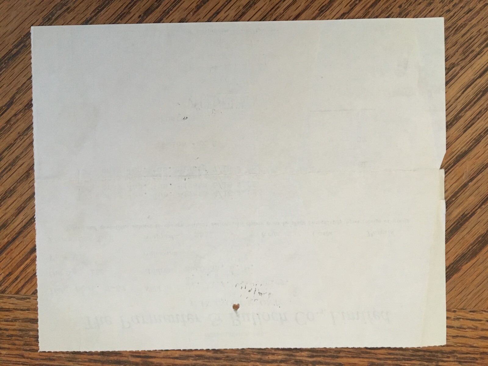 Parmenter Bulloch Co Gananoque Ontario Receipt 1937 Kelowna BC Cattle Ranch Farm