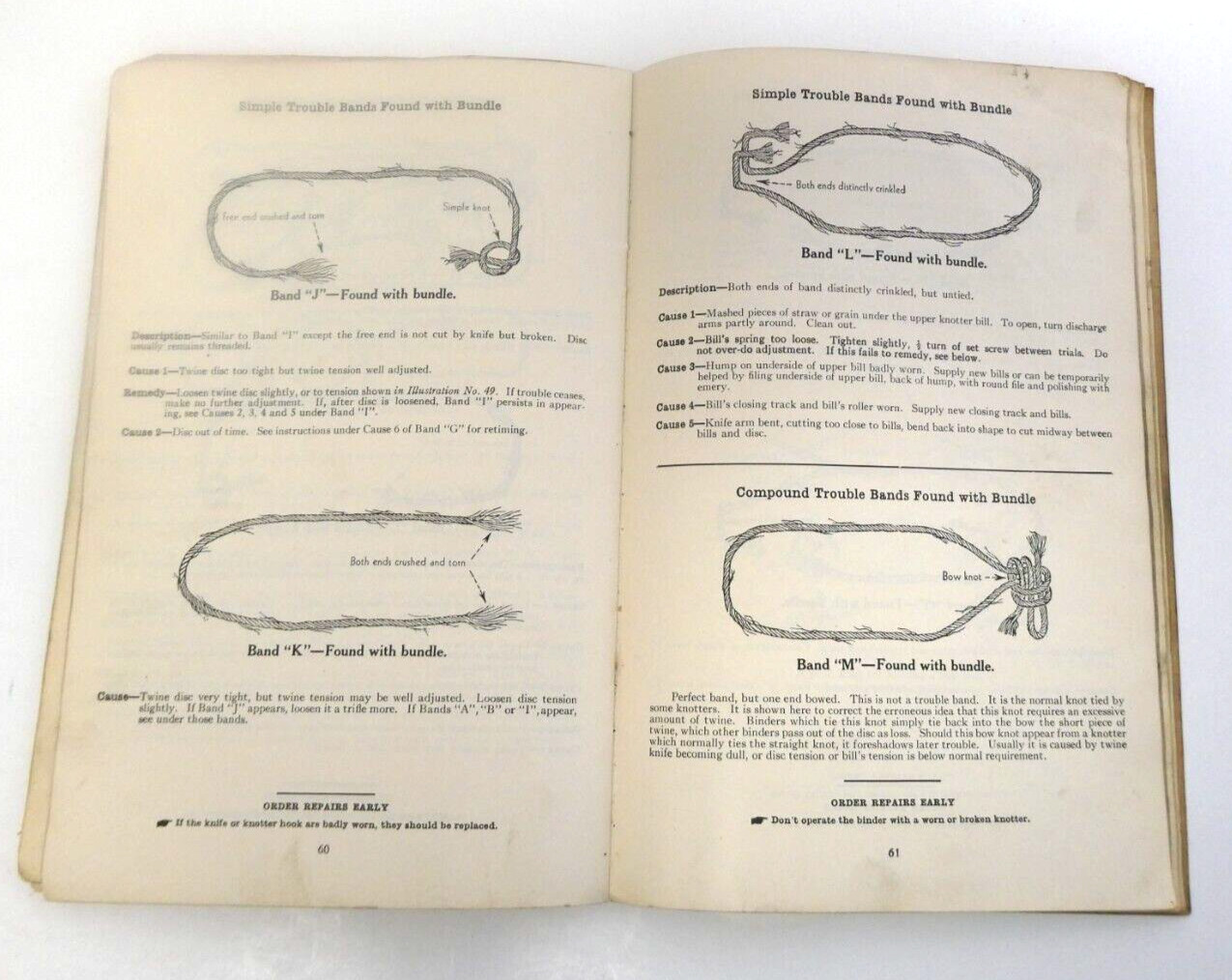McCormick-Deering Vtg Instructions for Setting up & Operating Tractor Binder #4