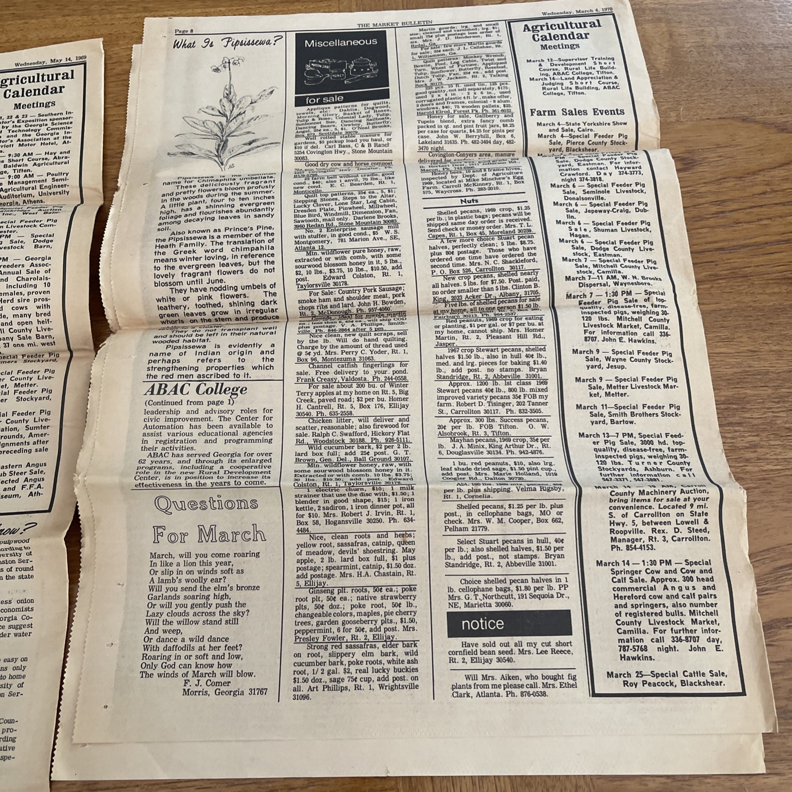 Farmers Almanacs 1968, 1969 2011 , Farmers & Consumers Market Bulletin 1969 1970
