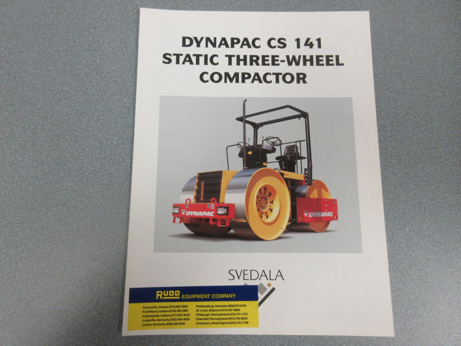 Dynapac CS 141 Roller Compactor Brochure 4 Page